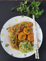 Congre Au Curry Et Patate Douce Recette Congre Recette Poisson Saumon En Croute