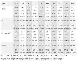 16 correct 5 11 sizing chart jackets