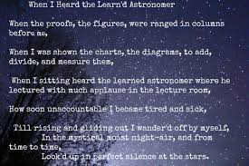 When I Heard The Learn D Astronomer Walt Whitman Poems Whitman Poems Walt Whitman Poems