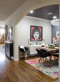 It has all the natural elements that have simple lines. Modern Glam Meets Mid Century Christmas Dining Room Polished Habitat