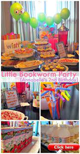 Little Bookworm Birthday Party Toddler 2nd Birthday Party Idea Toddlers Ideas Toddler Birthday Party Kids Themed Birthday Parties Book Themed Birthday Party