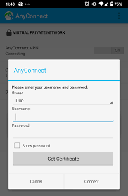 With the cisco anyconnect ssl vpn protocol. Logging In With The Cisco Anyconnect Client Guide To Two Factor Authentication Duo Security