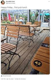 Outdoor bar table uk daily mail. Beer Gardens Packed On First Friday Night After Uk Lockdown Eased Daily Mail Online