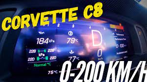 The package combines accelerate yellow or hypersonic gray exterior paint with carbon flash colored mirror caps and rear spoiler. How Fast Is The New Corvette C8 0 200 Km H Youtube