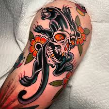 Tattoo Snob | Skull Panther tattoo by @inkbybrina at @portaltattoogallery  in Woodstock, Georgia | Instagram