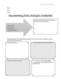 Documentary Analysis Worksheet Documentaries History Worksheets Analysis