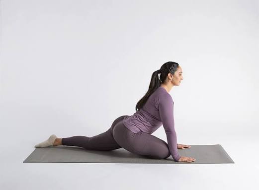 Pigeon pose hip stretch