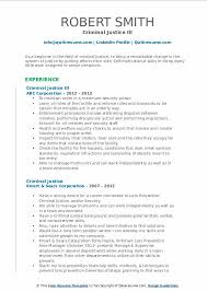 Everything that goes into creating a perfect criminal justice internship resume can take hours, days, even weeks. Criminal Justice Resume Samples Qwikresume