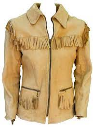 1950s Medium Jacket Womens Fringed Buckskin Davy Crockett Boho Etsy Jackets For Women Jackets Clothing Brand