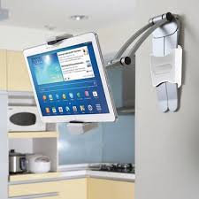The Under Cabinet Ipad Dock Hammacher Schlemmer Tablet Stand Ipad Wall Mount Kitchen Tablet