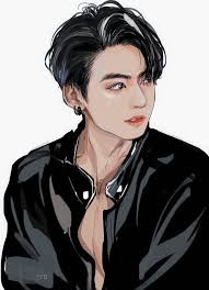 Ahahahahaha i might went a liiiiitle bit overboard with his muscles. Jungkook Fanart Jungkook Anime Public Figure Photo