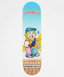 Most skateboard shops would sell 'beginner' completes or smaller skateboard decks and trucks for kids. Lamebrain Kids 8 0 Skateboard Deck Zumiez