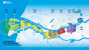 The Development Of The Port Of Rotterdam Rotterdam Port Rotterdam Map
