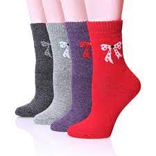 Womens Super Thick Merino Wool Knit Warm Wool Crew Winter Socks 4 Packs Check Out This Great Product This Is An Affi Womens Wool Socks Casual Socks Socks