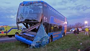 Brief content visible, double tap to read full content. 19 Injured In Megabus Crash On I 65 In Johnson County