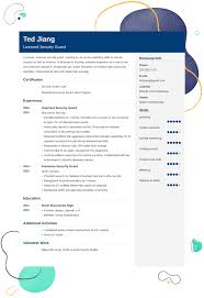 Security Guard Resume Examples And 25 Writing Tips