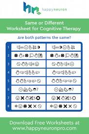 Psychology tools cbt worksheets, exercises, information handouts, and therapy resources have been carefully designed to support your clinical work. Can You Spot Whether The Patterns Are The Same Or Different Target Attention And Working Memory W Memory Exercises Cognitive Activities How To Memorize Things