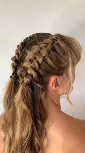 Braided Half Up Do Hairstyle Video Hair Styles Easy Hairstyles Wedding Hairstyles