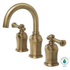 Glacier Bay Verdanza 8 In Widespread 2 Handle High Arc Bathroom Faucet In Antique Brass Hd67389w 8024h The Home Depot High Arc Bathroom Faucet Bathroom Faucets Brass Bathroom Faucets