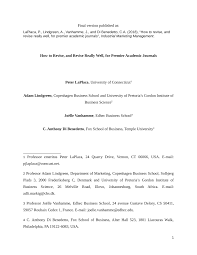 Pdf How To Revise And Revise Really Well For Premier Academic Journals