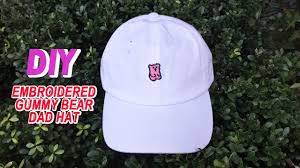 Diy Custom Gummy Bear Embroidered Dad Hat Tutorial Dad Hats Hat Tutorial Hats