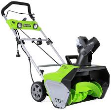This snow thrower machine is powered by an electric start gas engine of 277cc. Greenworks 20 Inch 13 Amp Corded Snow Thrower With Light Kit 2600202 Walmart Com Walmart Com