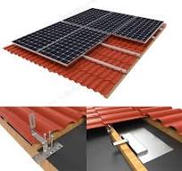 Solar Mounted System for tile roofing with side mounted hooks