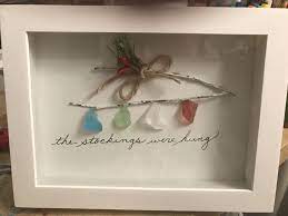 Pin By In Stitches On My Sea Glass Art Sea Glass Crafts Beach Glass Crafts Christmas Pebble Art