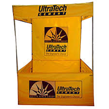 A Bright Yellow Canopy Designed For Ultratech Cement Canopy Design Canopy Glass Canopy Tent