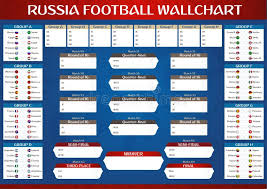 Russia Football Championship Wallchart Vector Illustration