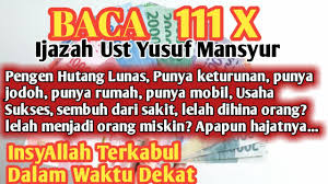 Tak jarang hajat tersebut adalah sesuatu yang mendesak dan harus segera terpenuhi. Do A Mustajab Terkabul Segala Hajat Ijazah Ustadz Yusuf Mansyur Youtube Kekuatan Doa Motivasi Kutipan Agama