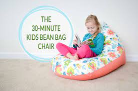Product title big joe kids fuf lenox bean bag chair, multiple colo. Diy Sew A Kids Bean Bag Chair In 30 Minutes Project Nursery