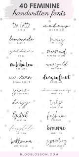 40 Gorgeous Handwritten Script Fonts Blog Font Feminine Fonts Free Handwritten Fonts