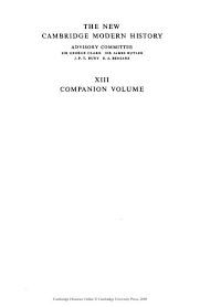 Maybe you would like to learn more about one of these? The New Cambridge Modern History Xiii Companion Volume