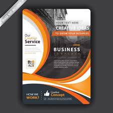 Download Orange Elegant Flyer For Free Brochure Design Template Flyer Visiting Card Design