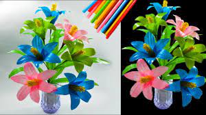 Tarik tali hingga sedotan ada di atas. Cara Membuat Bunga Hias Dari Sedotan Kreatif Beautiful Flower Decorations With Straws Youtube