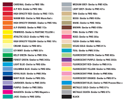 56 experienced color standards chart