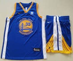 Nike Warriors 35 Kevin Durant Blue A Set Nba Swingman Icon Edition Jersey Nba Jersey Golden State Nba