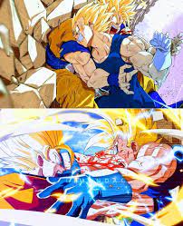 goku vs majin vegeta dragon ball z anime dragon ball super dragon ball artwork dragon ball art