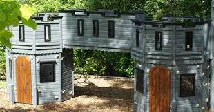 Scopri ricette, idee per la casa, consigli di stile e altre idee da provare. Large Play Castle With 2 Towers Project Code Pc100609 Play Houses Backyard Fort Backyard Playground