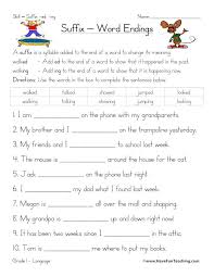 Suffix Ed And Ing Worksheet In 2020 Suffixes Worksheets Teaching Suffixes Suffix Activities