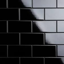 Backsplash tiles elevates your kitchen design to the next level. Merola Tile Crown Heights 3 In X 6 In Glossy Black Ceramic Wall Tile 6 03 Sq Ft Case Web3chgb The Home Depot