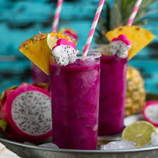 Frozen Pineapple Dragon Fruit Margaritas Recipe Fruit Margarita Summer Mocktail Recipes Dragon Fruit