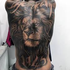 50 Lion Back Tattoo Designs For Men Masculine Big Cat Ink Ideas Lion Back Tattoo Back Tattoos For Guys Back Tattoo