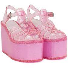 4.3 out of 5 stars with 72 ratings. Unif Hella Jelly Platforms Kawaii Shoes Pink Platform Sandals Jelly Shoes