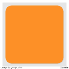 Orange Square Sticker Zazzle Com Orange Square Hex Color Codes Color Pallets