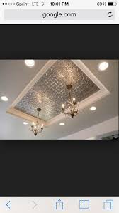 Look no further than tin look and metallaire. Kitchen Light Box Update Stamped Metal With Chandeliers Flourescent Light Fluorescent Kitchen Lights Diy Kitchen