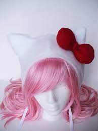 Make Hat Hostesses Grownups Wear Pink Wigs For Party Hello Kitty Costume Hello Kitty Cosplay Melody Cosplay