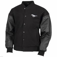 Licensed New Ford Mustang Pony Wool And Leather Black Varsity Jacket Size 3xl Ford Mustang Mustang Jacket Cool Outfits For Men