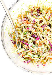 Stir the cabbage slaw well and top each piece of fish with the slaw and the crema. Cilantro Lime Slaw Recipe Gimme Some Oven